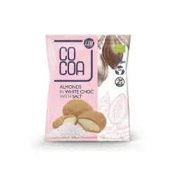 COCOA Migdały w białej polewie z solą BIO waga 70 g