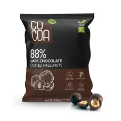 COCOA Orzechy laskowe w ciemnej czekoladzie 88% BIO waga 70 g