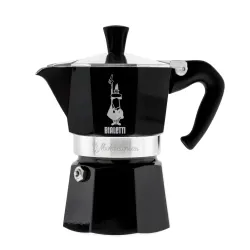 Bialetti Moka Express Color kawiarka aluminiowa na gaz pojemność 3 tz / 130 ml kolor czarna