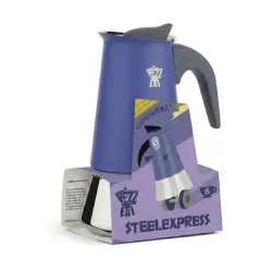 Pezzetti Steelexpress kawiarka stalowa na indukcję pojemność 6 tz / 300 ml kolor ametystowa
