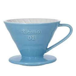 Dripper Ceramiczny Tiamo kolor jasny niebieski rozmiar V01