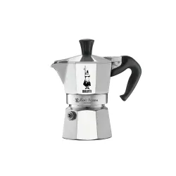 Bialetti Moka Express 2 tz – mała kawiarka aluminiowa, widok z przodu