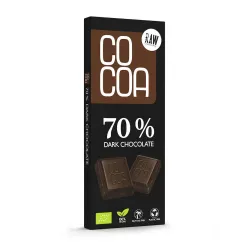 COCOA Czekolada ciemna 70% BIO 40 g – tabliczka w opakowaniu, przód