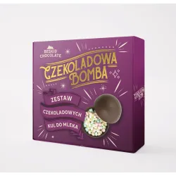 Beskid Chocolate zestaw 4 bomb czekoladowych – pudełko zestawu czekoladowych kul do mleka