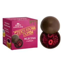 Beskid Chocolate Czekoladowa Bomba mleczna z malinami 45 g