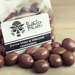 Ziarna kawy w mlecznej czekoladzie waga 100