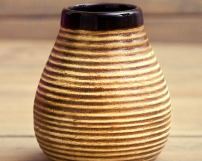 Matero naczynie do Yerba Mate ceramiczne brązowe