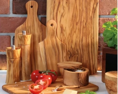Zassenhaus deska do krojenia drewno oliwne średnica 30 cm