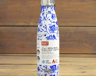 Built butelka termiczna 500ml kolor niebieskie kwiaty