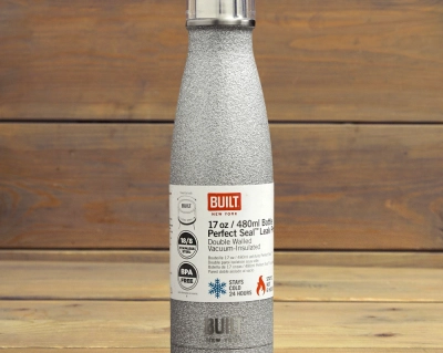 Built butelka termiczna 500ml kolor srebrny brokat