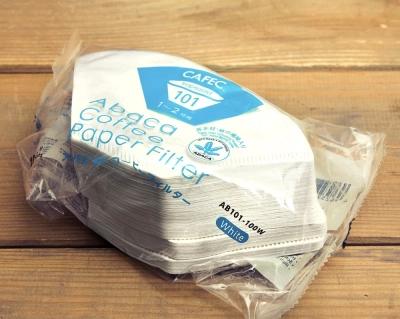 CAFEC Filtry papierowe trapezowe ABACA pojemność 3-5 filiżanek kolor biały sztuk 100