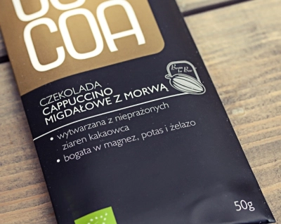 COCOA Czekolada cappuccino migdały i morwa BIO 50g