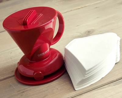 Clever Coffee Dripper New Style Czerwony kolor S: 1-2 filiżanki
