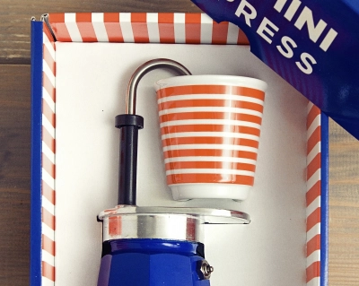 Bialetti Mini Express Pop 1tz kolor 1 espresso pomarańczowo-niebieska