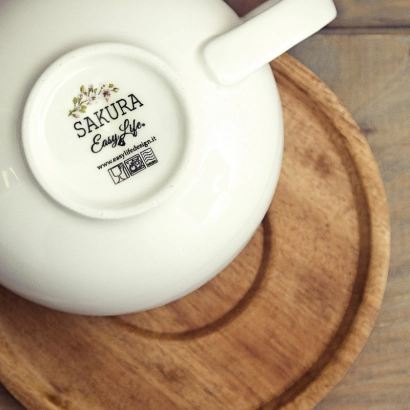 Sakura filiżanka 250ml z drewnianym spodkiem - zdjęcie 3