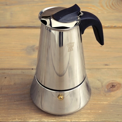 Pezzetti Steelexpress kawiarka stalowa na indukcję pojemność 6 tz / 300 ml kolor srebrna - zdjęcie 3