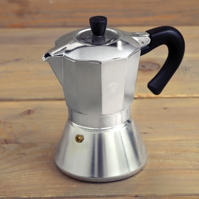 Pezzetti Bellexpress kawiarka aluminiowa na indukcję pojemność 6 filiżanek espresso kolor stalowa - zdjęcie 1