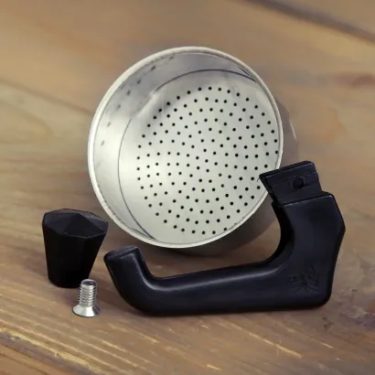 Lejek i rączka do kawiarek aluminiowych Pezzetti 3 tz - miniatura 2