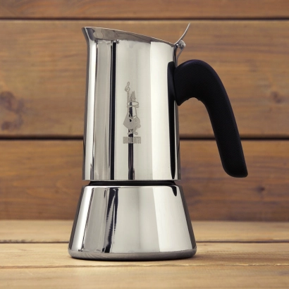 Bialetti New Venus kawiarka stalowa na indukcję pojemność 4 tz / 170 ml kolor srebrna - zdjęcie 4