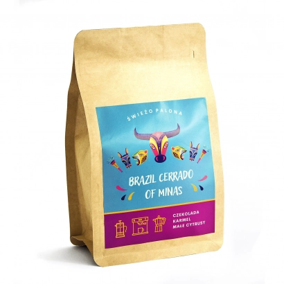 Brazil Cerrado Natural kawa ziarnista mielona waga 250g zmielona do ekspresu kolbowego domowego - miniatura 1