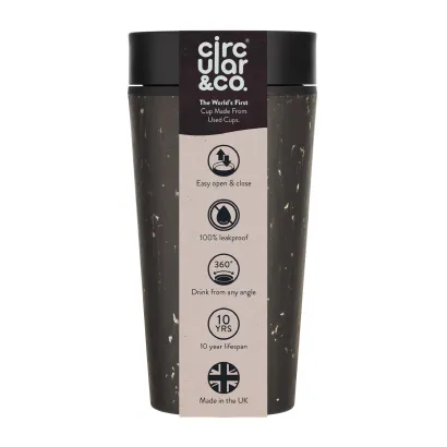 Kubek Circular Cup 340 ml czarno - czarny - zdjęcie 2