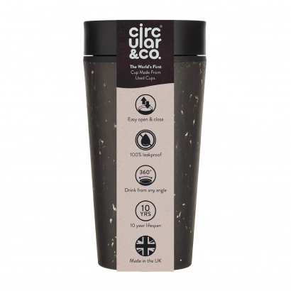 Kubek Circular Cup 340 ml kolor czarno - czarny - zdjęcie 1