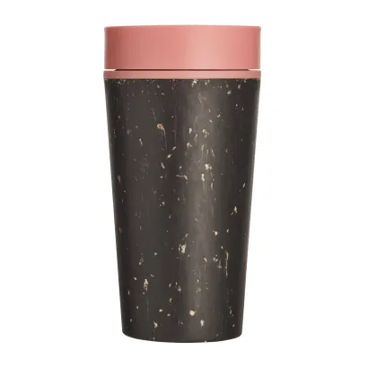 Kubek Circular Cup 340ml czarno - różowy - zdjęcie 3