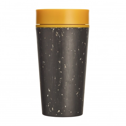 Kubek Circular Cup 340 ml kolor czarno - żółty - zdjęcie 1