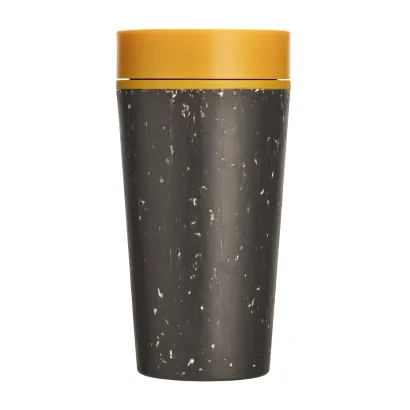 Kubek Circular Cup 340ml czarno - żółty - zdjęcie 2
