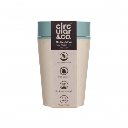 Kubek Circular Cup pojemność 227ml kolor kremowo - błękitny - zdjęcie 1
