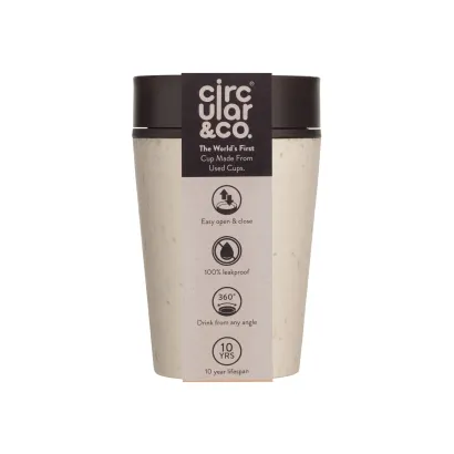 Kubek Circular Cup 227ml kremowo - czarny - zdjęcie 2
