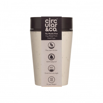 Kubek Circular Cup pojemność 227ml kolor kremowo - czarny - zdjęcie 1