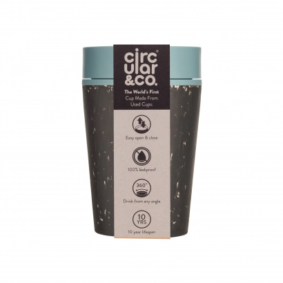 Kubek Circular Cup 227 ml kolor czarno - błękitny - zdjęcie 1