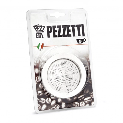 Uszczelki + sitko do kawiarek alu. Pezzetti pojemność 9 espresso - miniatura 1