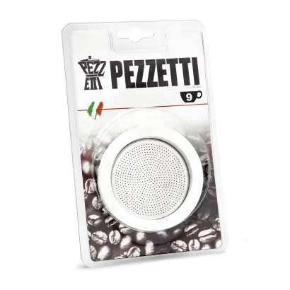 Uszczelki i sitko do kawiarek aluminiowych Pezzetti 9 tz - miniatura 1