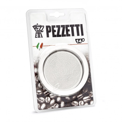 Uszczelki + sitko do kawiarek alu. Pezzetti pojemność 14 espresso - miniatura 1
