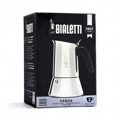 Bialetti New Venus kawiarka stalowa pojemność 2 tz / 85 ml kolor srebrna - zdjęcie 2