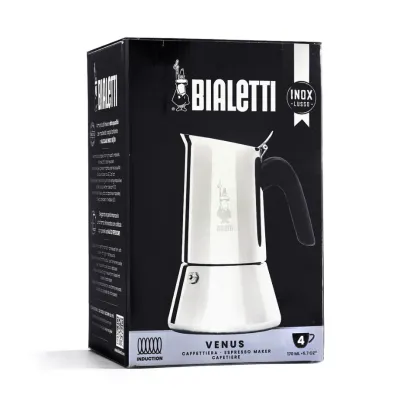 Bialetti New Venus kawiarka stalowa na indukcję 4 tz / 170 ml srebrna - zdjęcie 2