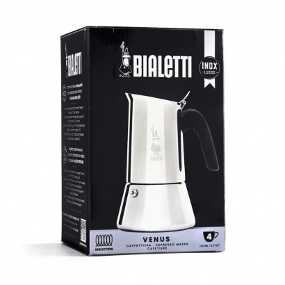 Bialetti New Venus kawiarka stalowa na indukcję pojemność 4 tz / 170 ml kolor srebrna - zdjęcie 2
