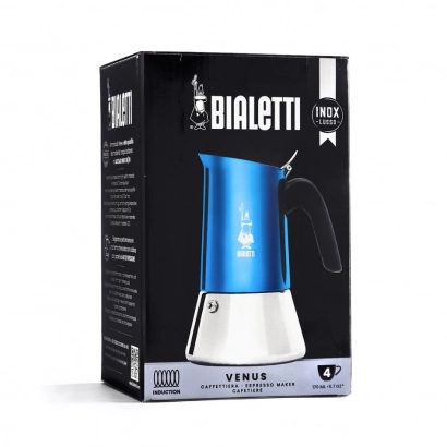 Bialetti New Venus kawiarka stalowa na indukcję pojemność 4 tz / 170 ml kolor niebieska - zdjęcie 2