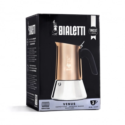 Bialetti New Venus kawiarka stalowa pojemność 2 tz / 85 ml kolor miedziana - miniatura 2