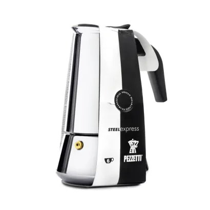 Pezzetti Steelexpress kawiarka stalowa na indukcję 6 tz / 300 ml srebrna - zdjęcie 1