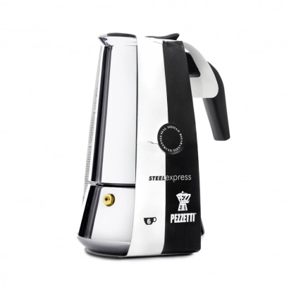 Pezzetti Steelexpress kawiarka stalowa na indukcję pojemność 6 tz / 300 ml kolor srebrna - zdjęcie 2