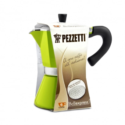 Pezzetti Bellexpress kawiarka aluminiowa na indukcję pojemność 6 tz / 300 ml kolor zielona - zdjęcie 1
