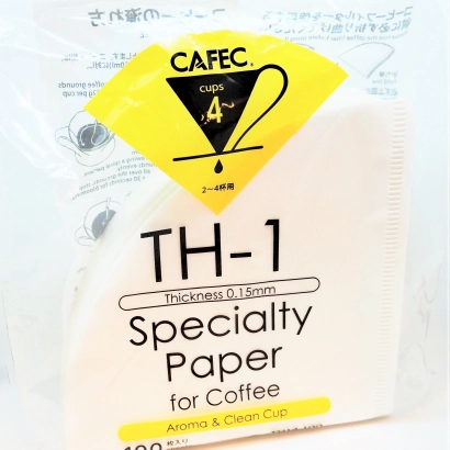 CAFEC Filtry papierowe TH-1 (dawniej T-92) Light Roast 100 szt. pojemność 4 filiżanki - miniatura 2