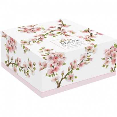 Sakura zestaw 2 filiżanek 100ml z drewnianymi spodkami - zdjęcie 4