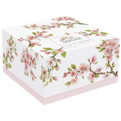 Sakura filiżanka 250ml z drewnianym spodkiem - zdjęcie 4