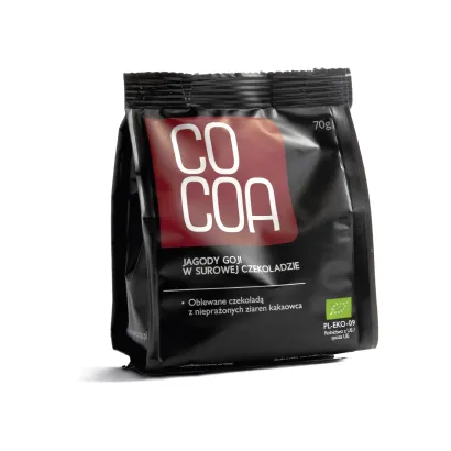 COCOA Jagody goji w surowej czekoladzie BIO waga 70 g - miniatura 2