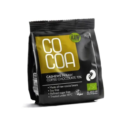 COCOA Orzechy nerkowca w czekoladzie kawowej BIO 70 g - miniatura 2
