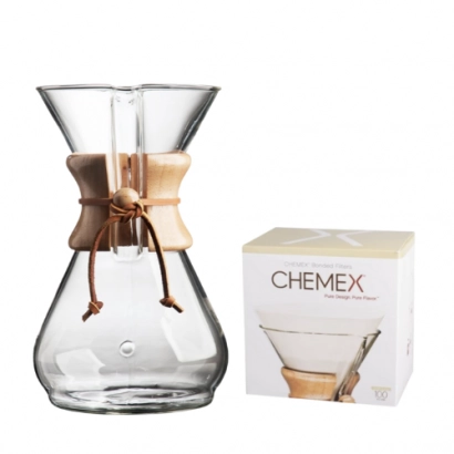 Zestaw Chemex Classic Coffeemaker zestaw 6 filiżanek i filtry FC-100 - miniatura 1